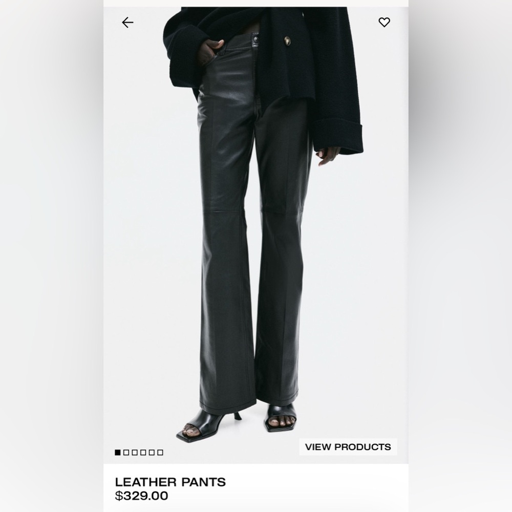 Real leather pants